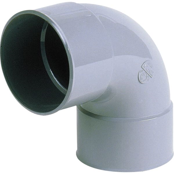 Coude PVC à coller Femelle - Femelle 87° diamètre 80 mm coloris gris