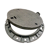 Regard de chaussée à cadre rond articulé D400 trafic intense NF