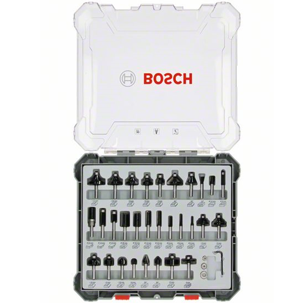 Fraise mixte Bosch queue de 6 mm en coffret complet de 30 outils