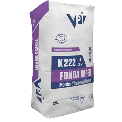 Mortier d'imperméabilisation pour fondations - Fonda Imper K222 - sac de 25 kg