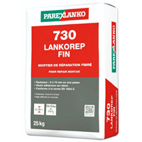 Mortier de réparation fibré à retrait compensé LANKOREP FIN 730 - sac de 25 KG