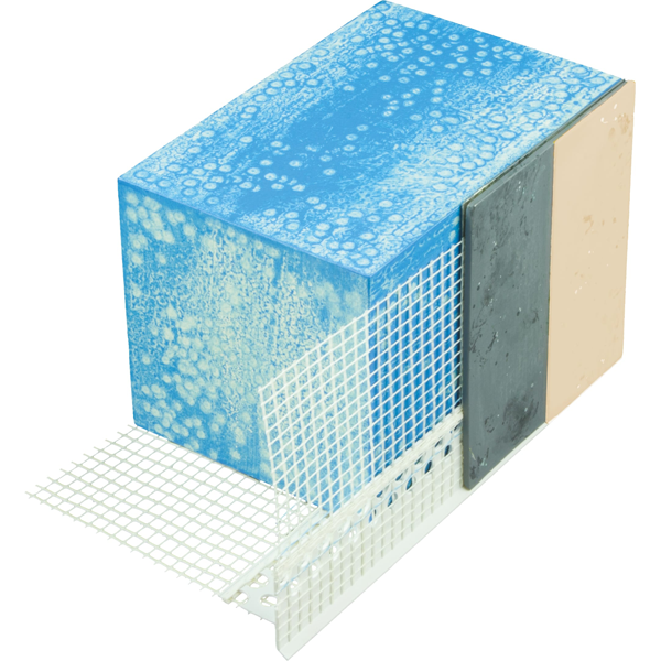 Profilé goutte d’eau en PVC entoilé systèmes ITE PARISO Parex IPGE-10 finition épaisse - L. 2,5 ml - repère 10 mm