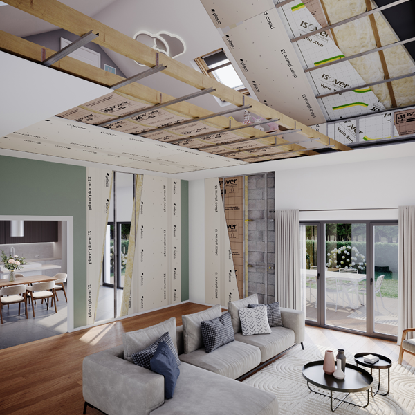 Plaque de plâtre BA13 standard ultra légère - Placo Plume - 3,00 M x 1,20 M - ép. 13,0 MM