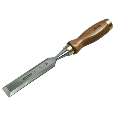 Ciseau à bois de sculpteur - Lame en acier chromé - Longueur 160 mm - Largeur 30 mm - Stanley
