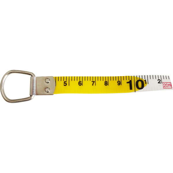 Décamètre double-face avec boîtier rond ABS et ruban en fibre de verre - Edia - Classe 3 - longueur 20,00 M