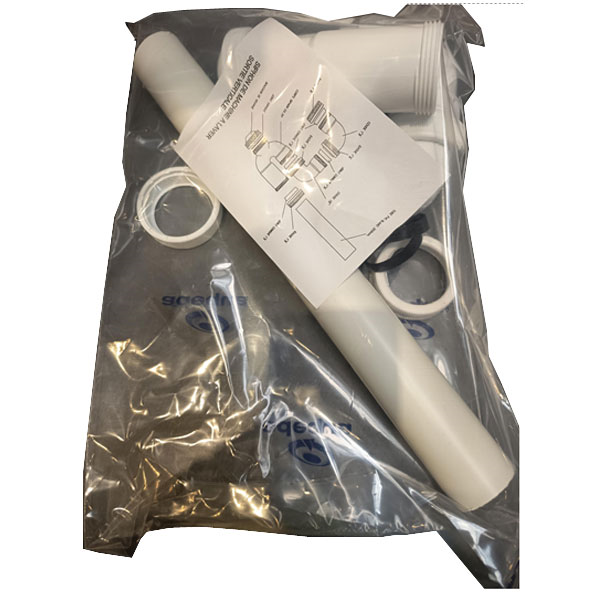 Siphon tubulaire d'évacuation de machine à laver - Sortie verticale - ABS