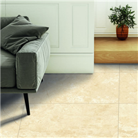 Carrelage sol intérieur effet pierre PIERRE DE TRAVERTIN - Pierre - 60 CMx40 CM ép.10 MM