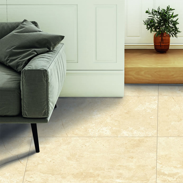 Carrelage sol intérieur effet pierre PIERRE DE TRAVERTIN - Pierre - 60 CMx40 CM ép.10 MM