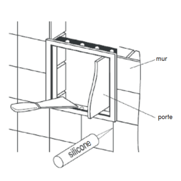 Trappe de visite à porte démontable multi-usages - 250 x 200 mm - ABS Blanc - Autogyre