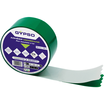 Ruban adhésif pour étanchéité à l'air des membranes pare-vapeur Gypso - 60 mm x 25 m