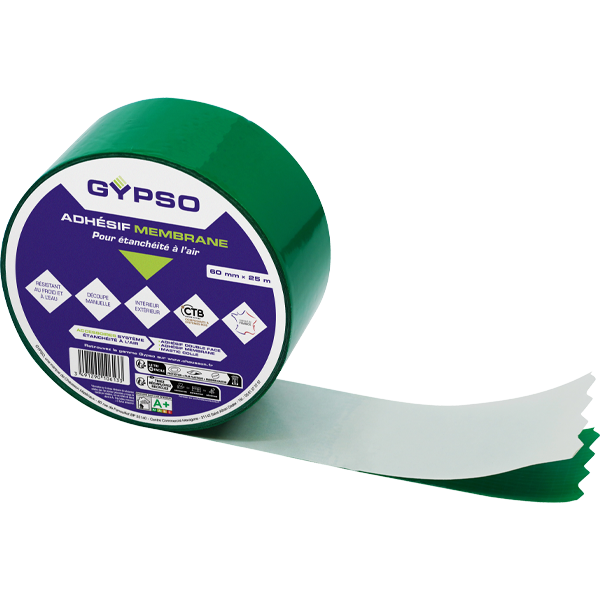 Ruban adhésif pour étanchéité à l'air des membranes pare-vapeur Gypso - 60 mm x 25 m