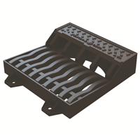 GRILLE AVALOIR MONOBLOC 607x500 PROFIL T REDUCTION d400