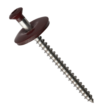 Vis bois inox pour tuile de rive - TGS Torx - Brun chocolat RAL8017 - 4,5 MM x 60,0 MM - Boîte de 100