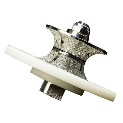 Meule de façonnage en demi-rond Diam Industries MF22-N pour dalle - raccord M14 - hauteur de travail 22 mm