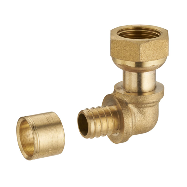 Coude femelle à glissement avec écrou tournant pour tube PER - Diamètre 12 mm - Noyon & Thiebault