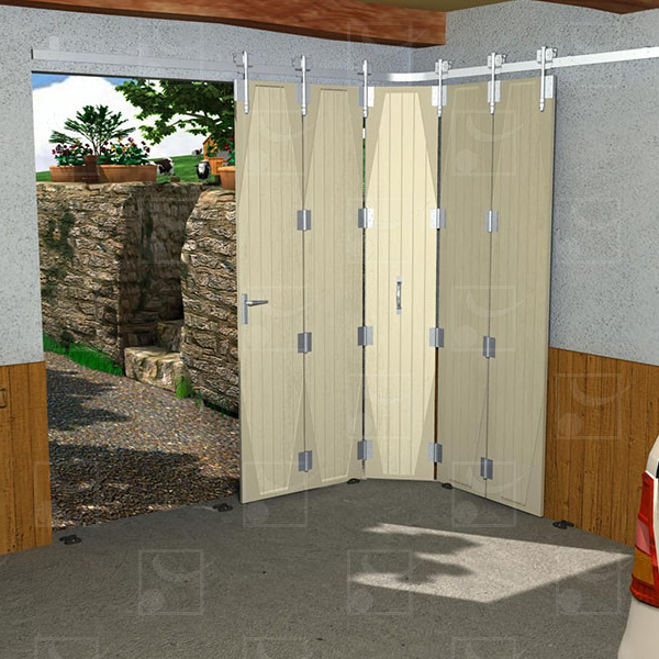 Charnière fixation sur plat acier zingué Mantion 1514P pour porte coulissante de garage - 120x100mm