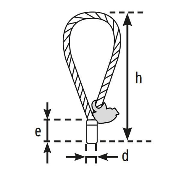 Élingue de levage à filetage rond 16,0 MM - 1,2 T