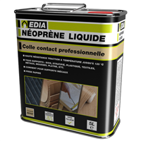 Colle néoprène liquide Edia pour tous types de supports - Couleur beige - Bidon de 5 litres