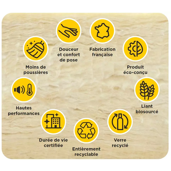 Rouleau laine de verre pour combles perdus et planchers intermédiaires - IBR Revêtu ALU Isover - R=6,00 m².K/W - 4,00 M x 1,20 M - ép.240 MM