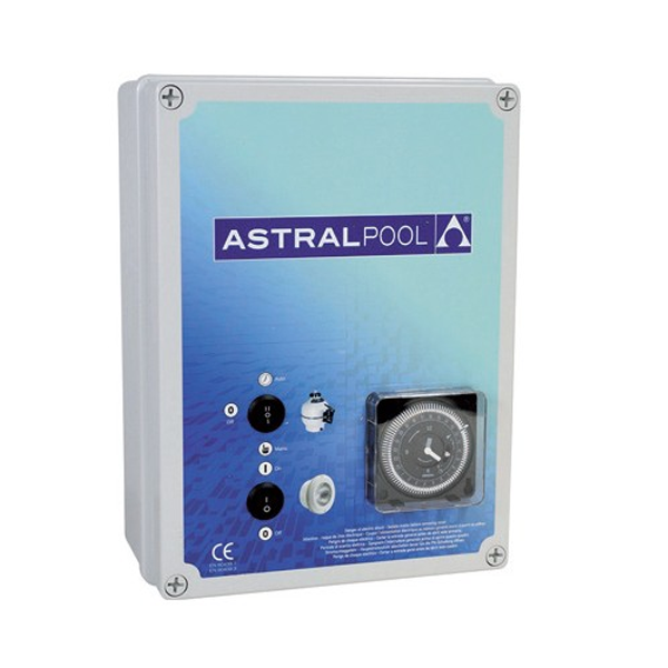 Coffret électrique pour filtration et éclairage de piscine Astralpool avec transformateur - 100 W - 4 à 6,3 A
