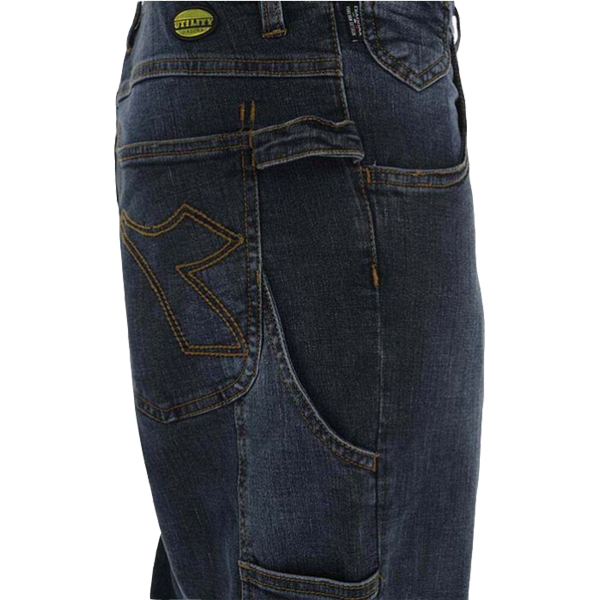 Jean de travail femme Diadora Stone Plus pantalon bleu délavé denim - Taille XS