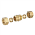 Raccord jonction bicône égal pour tube en cuivre - Diamètre 16 mm - À visser - Cuivre