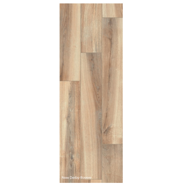 Carrelage antidérapant effet parquet en grès cérame rectifié - New Derby GRIP - 120,0 CM x 20,0 CM - ép. 9,50 MM - Rovere