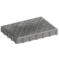 Dalle podotactile certifié NF - TACTILGRIP 8 - pierre reconstituée - 42 x 60 cm - ép. 8 cm - Noir profond
