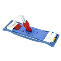 Frange microfibre de lavage avec poches et languettes code couleur - bleue - Longueur 40 cm