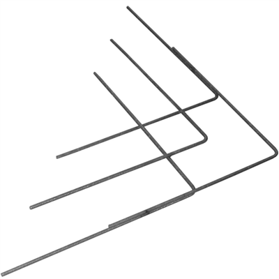 Équerre de liaison d'angle pour longrine 15x35 cm - 4 équerres de 60 x 60 cm Ø 10,0 MM - zones sismiques 3-4