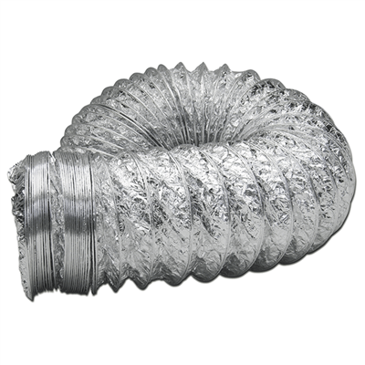 Gaine VMC en aluminium souple diamètre 100 mm longueur 2.5 mètres