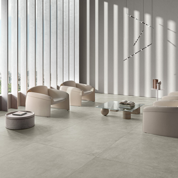 Carrelage sol intérieur effet béton Flowing Edilis - Smoke - classe U4P4 - 45 CMx45 CM - épaisseur 8,8 MM