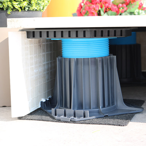 Plaque à dalle pour plot terrasse Cleman Jouplast - 218,0 MM x 218 MM - ép.25,00 MM - Lot de 10 pièces