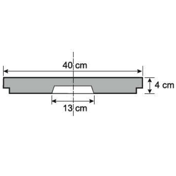 Couvercle en béton PPS Propreso pour boîte de branchement d'eaux pluviales Eco - 40 x 40 CM - ép. 4 CM
