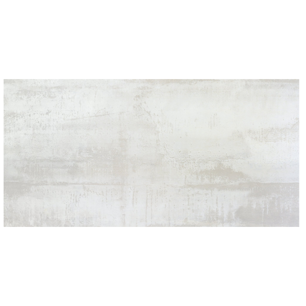 Carrelage intérieur en grès cérame rectifié effet métal Dorian - 120,0 cm x 60,0 cm - ép. 10,20 mm - White