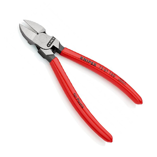 Pince coupante de côté spéciale plastique Knipex - Longueur 160 mm - Poignées gainées