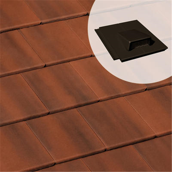 Tuile chatière en béton - Innotech - Rouge vieilli - 42 x 33 cm