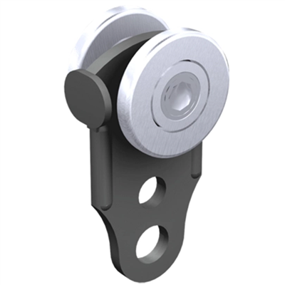 Chariot à 2 galets auto-orientables galets en acier montés sur billes force 10 kg