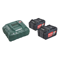 Pack de démarrage Metabo avec 2 batteries Li-Power 18 V/4,0 Ah et chargeur rapide ASC 55