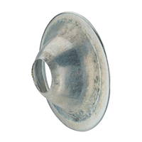 Rosaces coniques super chromées - Diamètre 28 mm - Hauteur 9 mm - Acier - Sachet de 10