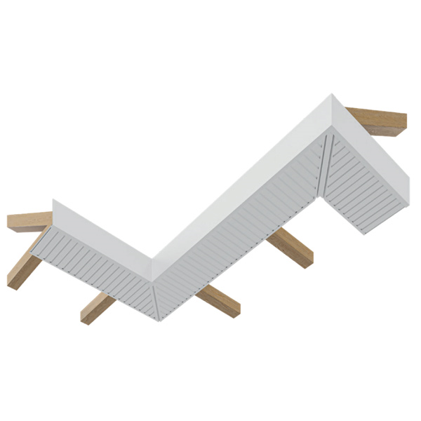 Lambris PVC de sous toiture  - 1 frise alvéolaire - 250 MM x 10,00 MM - Long. 4,00 M