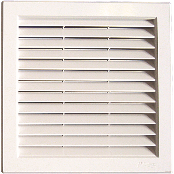 GRILLE A ENCASTR. AVEC MOUSTIQUAIRE 217X217 BLANC-PASS AIR 150CM2