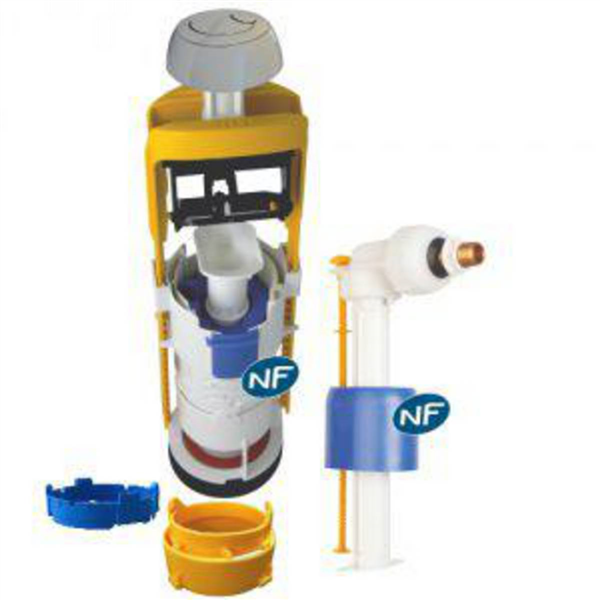 MECANISME POUSSOIR 3/6L NF MULTIMARQUES + ROB FLOT SILENCIEUX NF 1 ARR LAT 3/8"