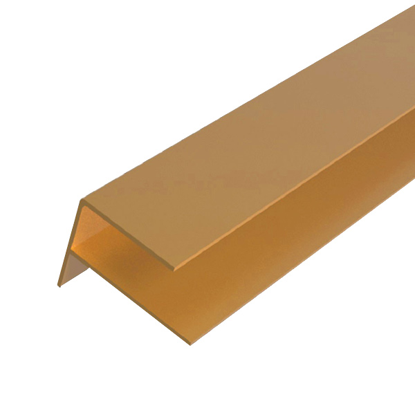 Profil de finition forme F pour angle de bardage Weo - Aluminium - 65 x 80 mm - Longueur 3,00 M - Coloris Cedar