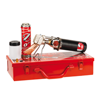 Coffret métal fer à souder de couvreur autonome Piezo, fer, cartouche, flacon fluide et injecteur