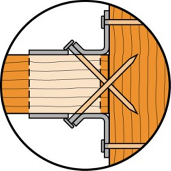 Pointe annelée électrozinguée CNA 4 x 50 mm boite de 250 pièces