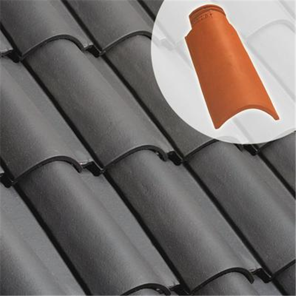 Demi-tuile en terre cuite - Oméga 10 Edilians - Ardoise