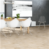 Plinthe de carrelage de sol intérieur effet bois Shabby Wood - grès cérame émaillé Bianco - 60 cm x 7,5 cm