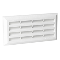 Grille de ventilation intérieure à sceller avec moustiquaire - blanche - 262 x 174 mm
