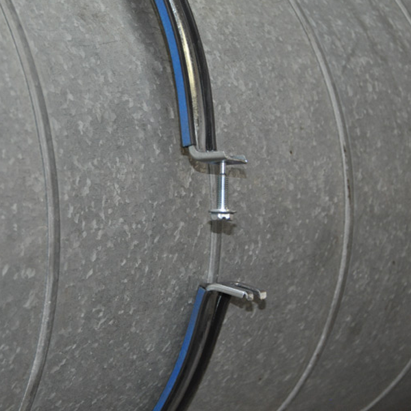Collier de serrage isolé pour gaine de ventilation - Erico - Tige M8/M10 - Ø 355 mm - Boîte de 10